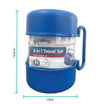 Load image into Gallery viewer, 3 In 1 Pet Travel Food Water Bowl Set Dog Cat Portable Feeding Carry Container