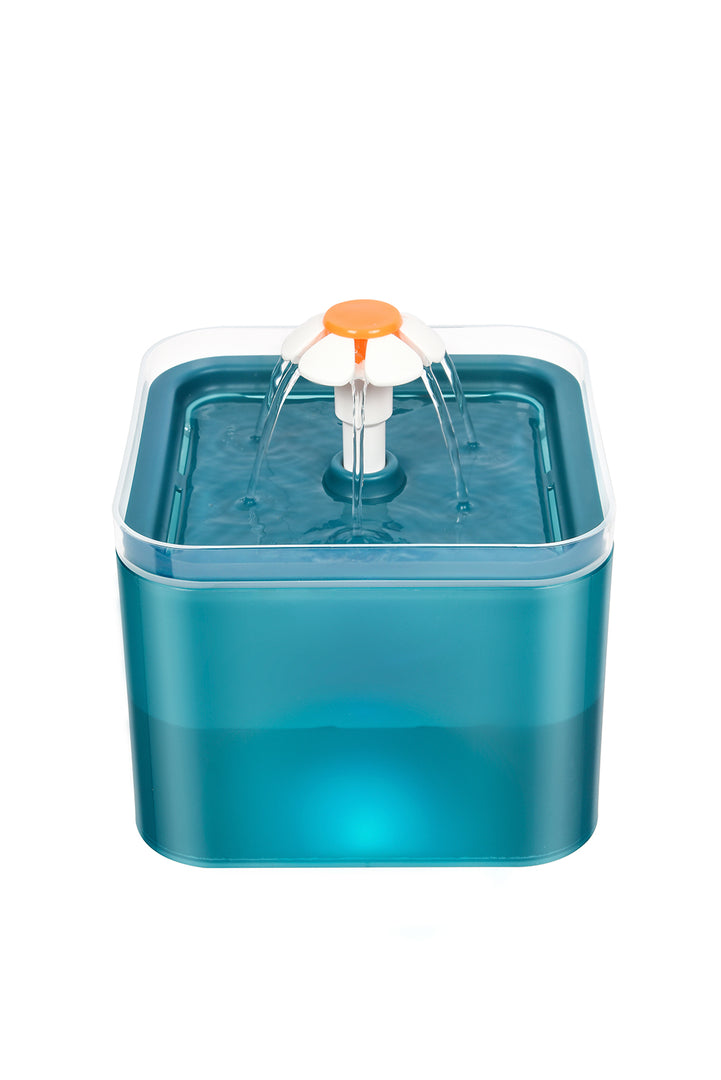 YES4PETS Automatic Electric Pet Water Fountain Dog Cat Water Feeder Bowl Dispenser W LED