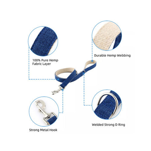 Natural Hemp & Cotton Dog Lead Leash