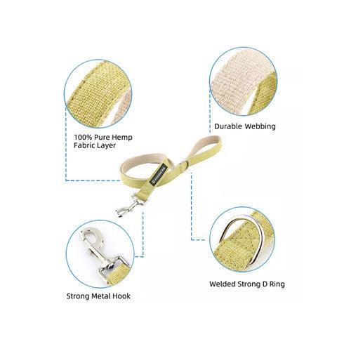 Natural Hemp & Cotton Dog Lead Leash