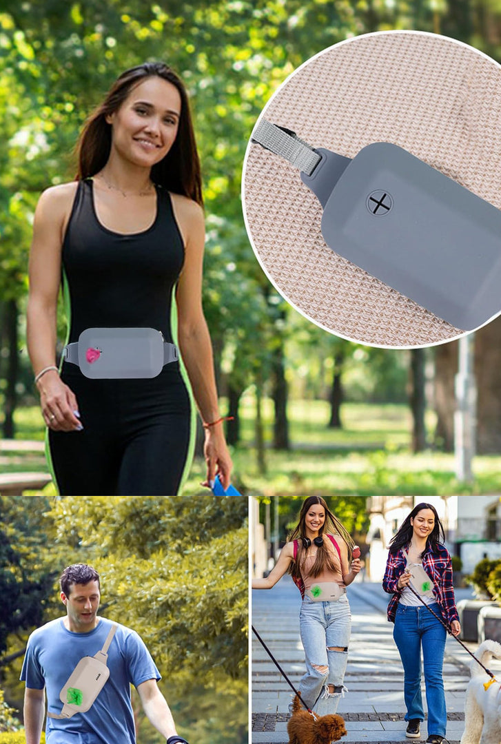 Silicone Pet Treat Pouch for Dog Training - Portable Waist Bag with Waste Bag Holder