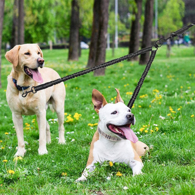 Pet Double-Ended Rope + 1.5M Leash - Easy to walk two dogs, tangle-free design