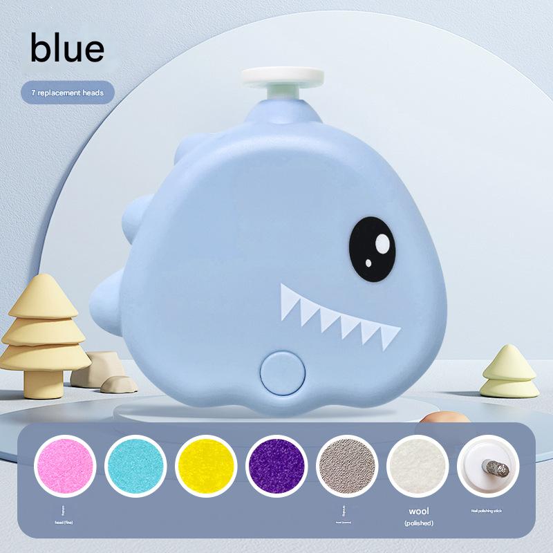 Cute Dinosaur Electric Pet Nail Grinder - 3-Speed, Low Noise, USB-C for Dogs & Cats