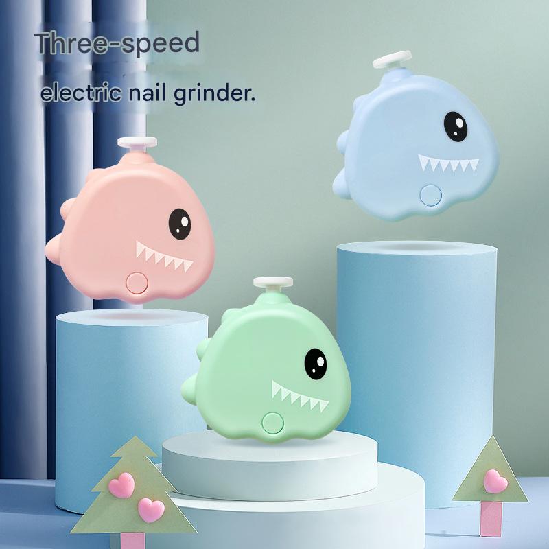Cute Dinosaur Electric Pet Nail Grinder - 3-Speed, Low Noise, USB-C for Dogs & Cats
