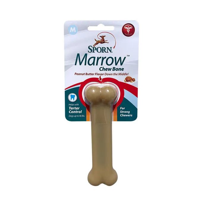 Sporn Marrow Bone PeanutButter Dog Chew Teething Soother