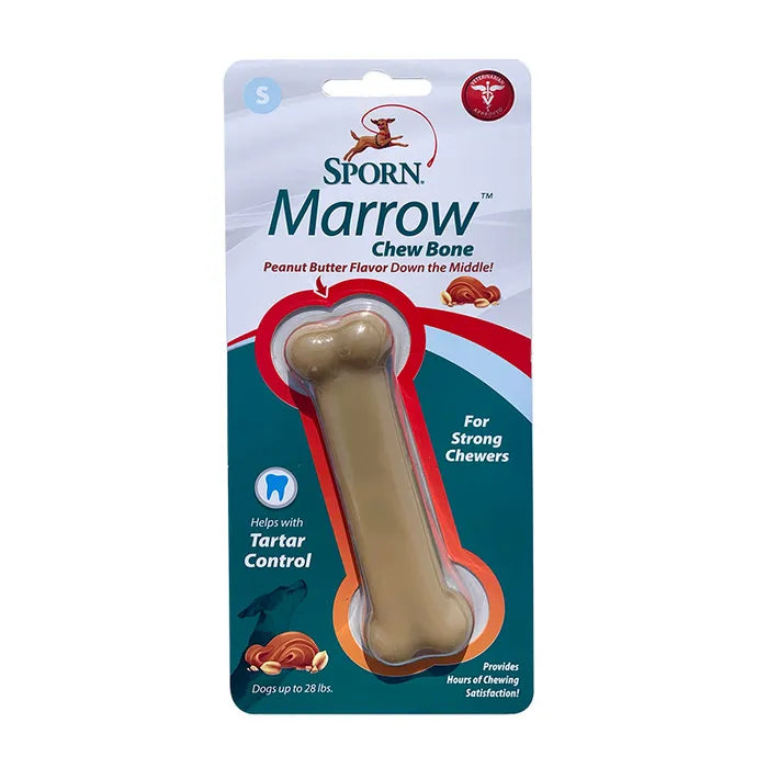 Sporn Marrow Bone PeanutButter Dog Chew Teething Soother