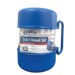 Load image into Gallery viewer, 3 In 1 Pet Travel Food Water Bowl Set Dog Cat Portable Feeding Carry Container
