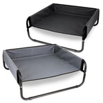 Load image into Gallery viewer, Grey / Black Large Dog Walled Suspension Trampoline Hammock Bed 85 x 85 x 33 cm Gray
