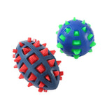 Load image into Gallery viewer, YES4PETS 2 x Large Dog Puppy Rubber Spike TPR Football Ball Dental Hygiene Chew Play Toy
