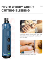 Load image into Gallery viewer, YES4PETS Electric Pet Dog Cat Quiet Nail Grinder Clipper Cutter Grooming Trimmer
