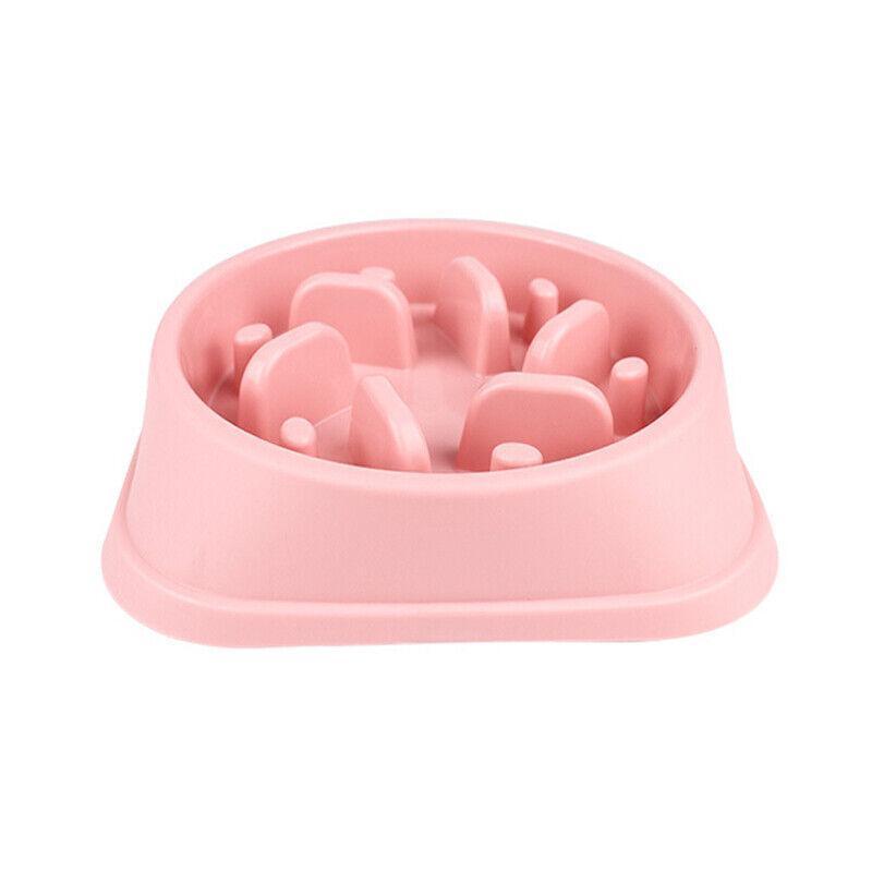 Dog-Bowl Dishes Slow-Feeder Large Pet-Eat Dogs Food-Nonslip Interactive - Pink