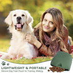 Load image into Gallery viewer, Portable Dog Food Bag Outdoor Walking Travel Feeding Pouch Pet Supplies - Light Green